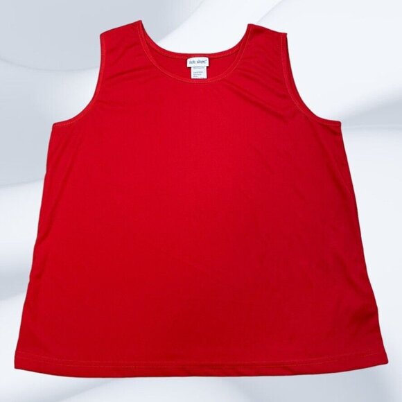 Vicki Wayne Womens Red Sleeveless Polyester Undershirt Layering Tank Size XL - Picture 3 of 8